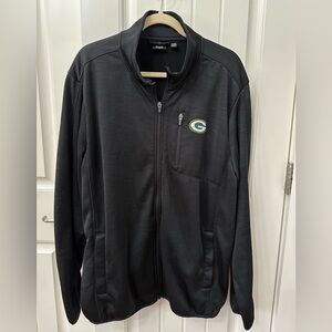 Green Bay Packers Jacket Black Full-Zip Pack Activewear XL Gameday Coat